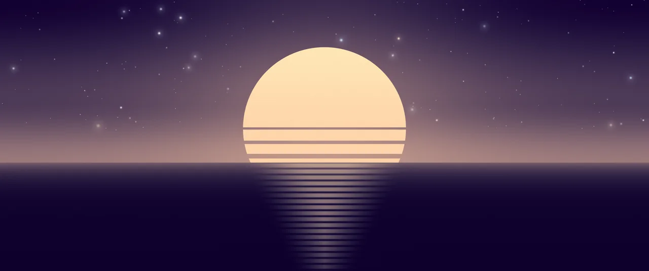 Pink Sunset Retro Striped Sun ultrawide wallpaper, 3440 × 1440