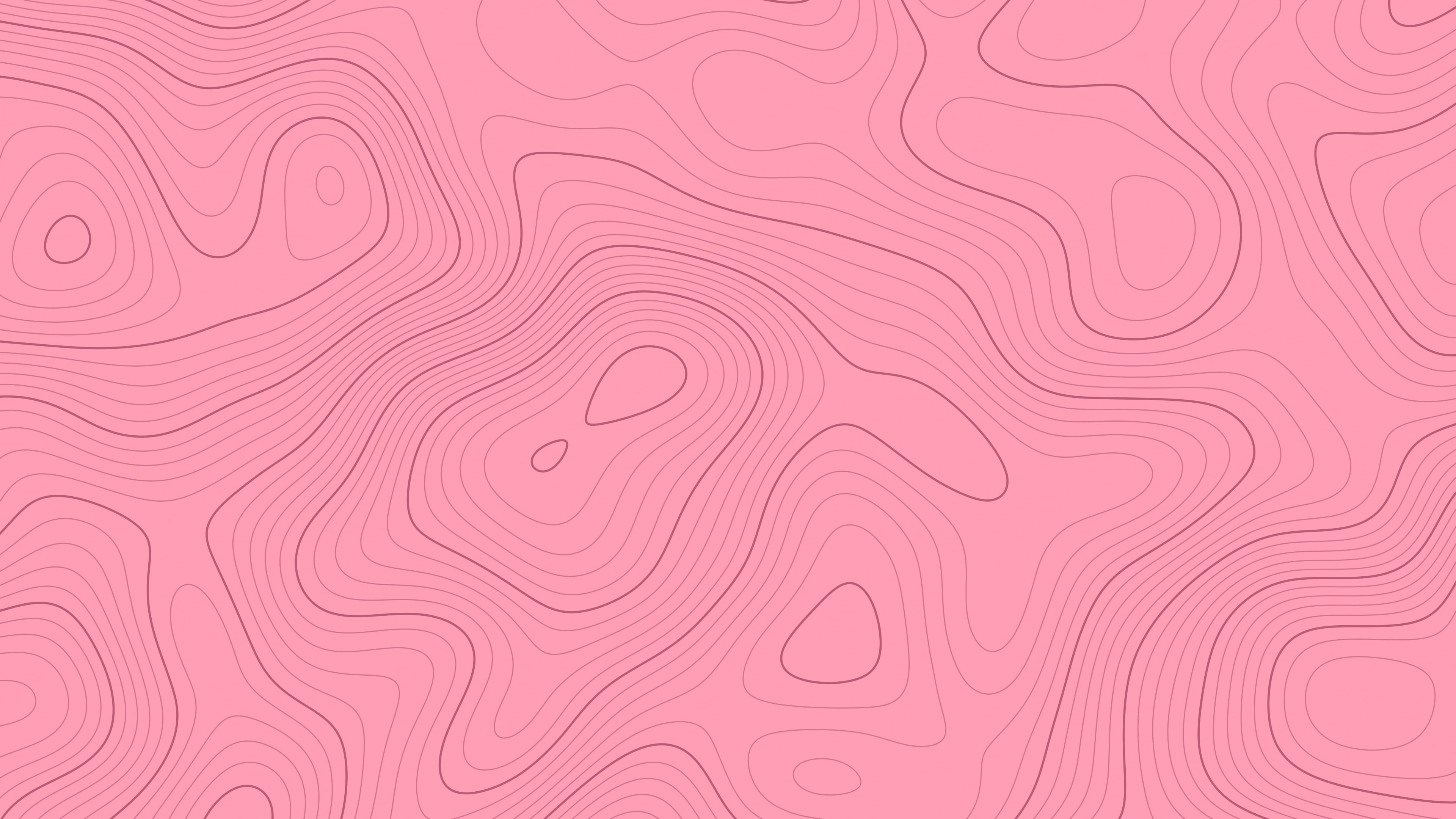 Pink Sunset Topographic Line desktop wallpaper in 4K