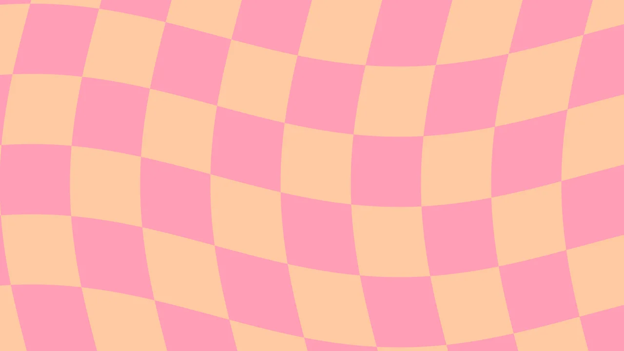 Pink Sunset Wavy Checkered desktop wallpaper in 4K