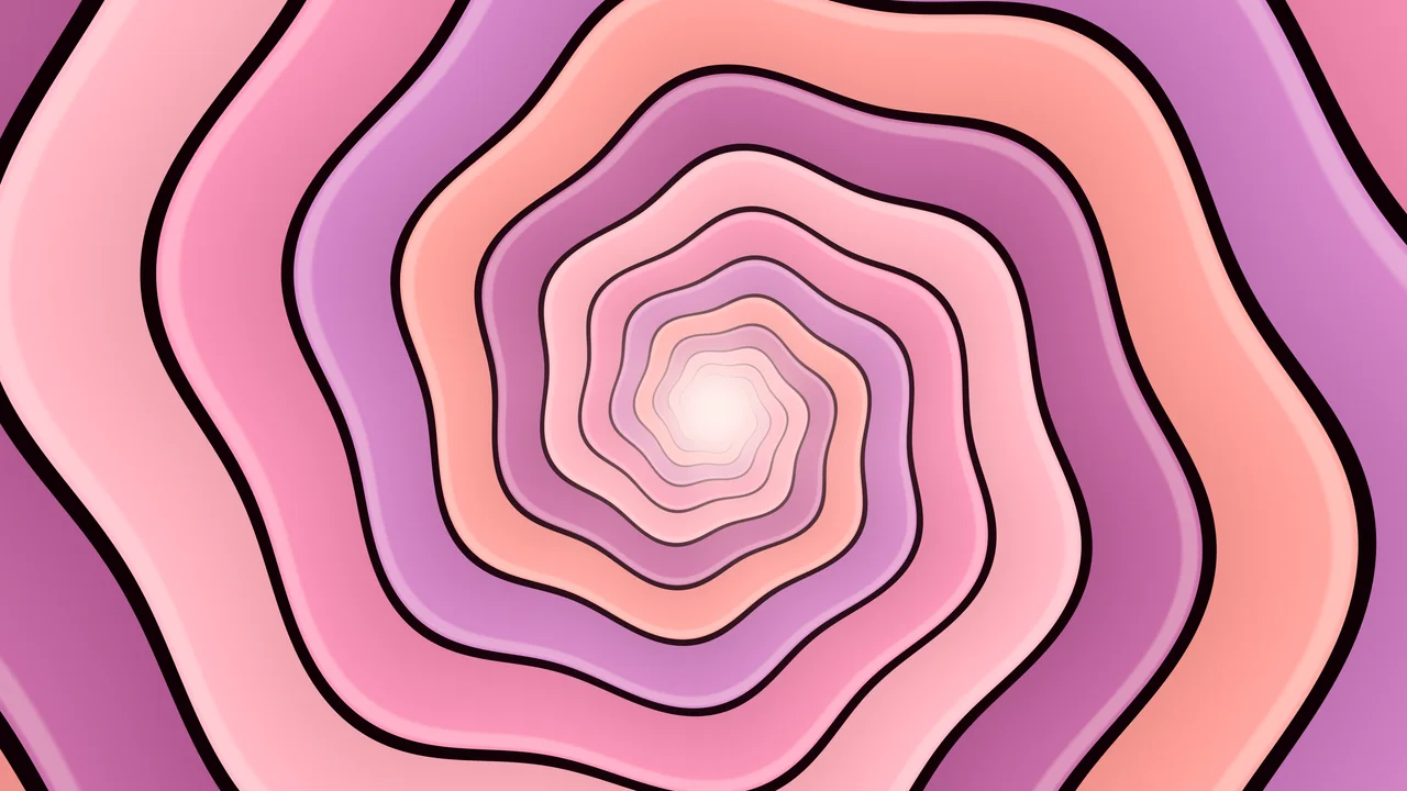 Pink Trippy Spiral Tunnel desktop wallpaper in 4K
