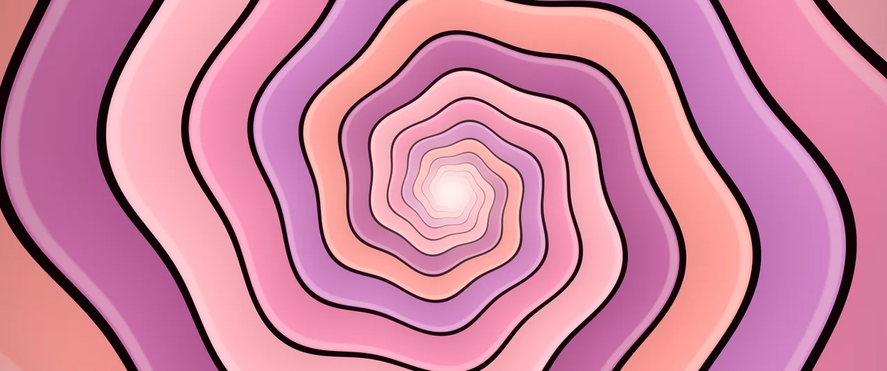 Pink Trippy Spiral Tunnel ultrawide wallpaper, 3440 × 1440