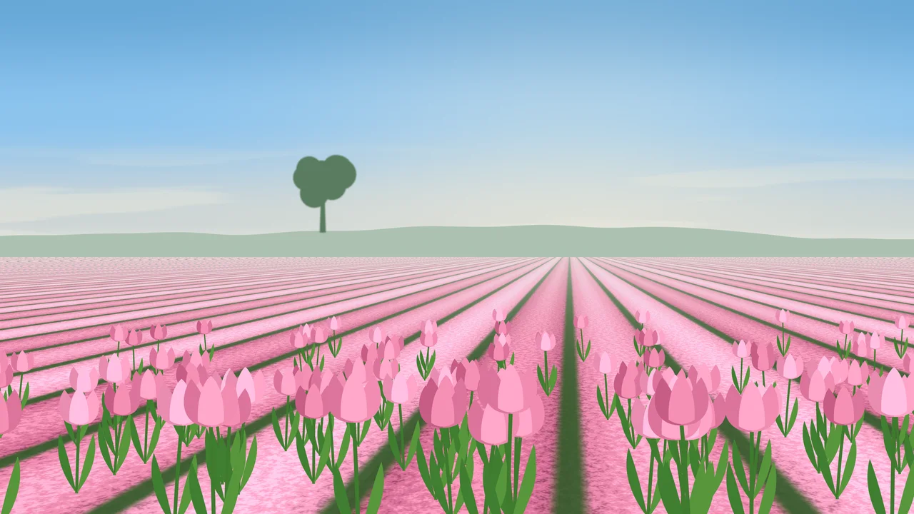 Pink Tulip Field desktop wallpaper in 4K