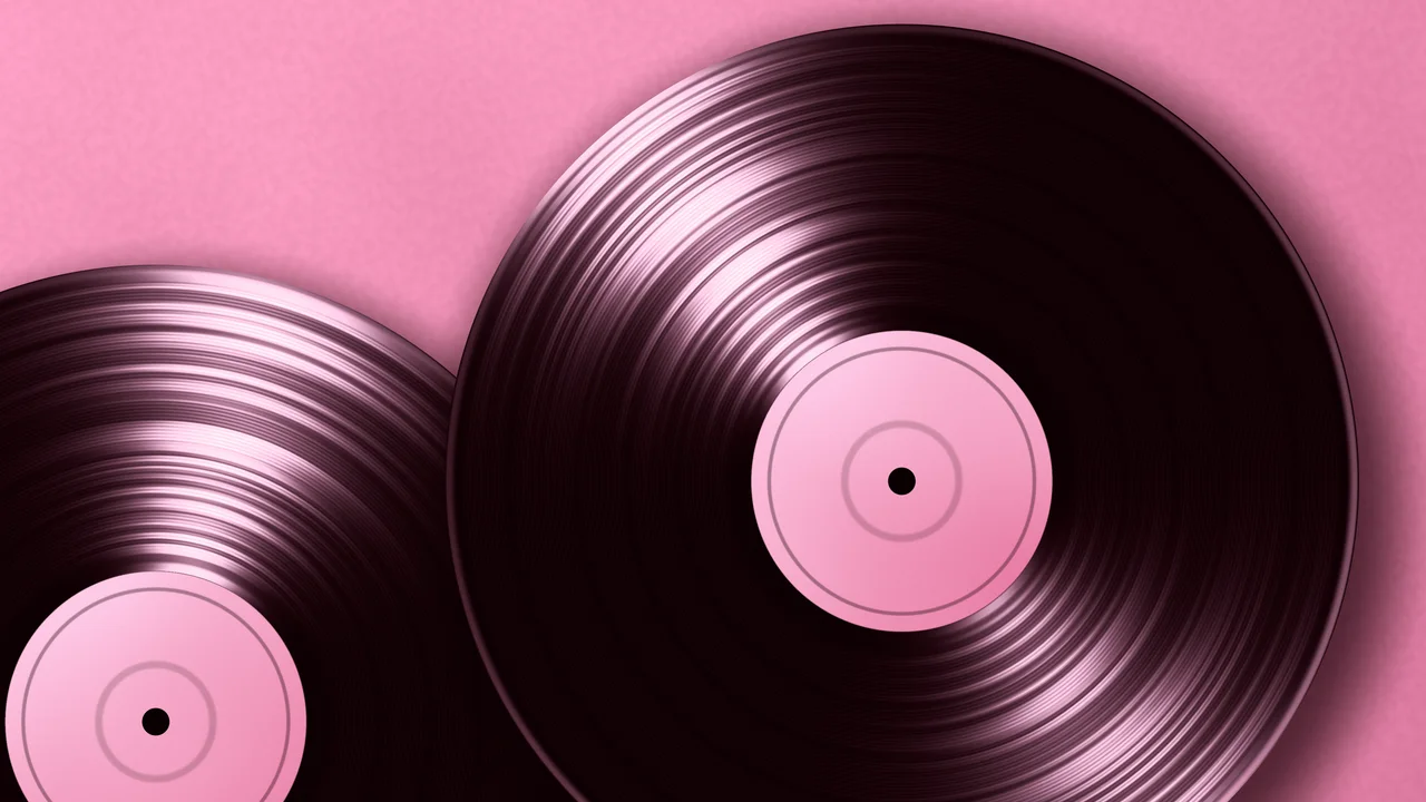 Pink Vinyl Record desktop wallpaper in 4K