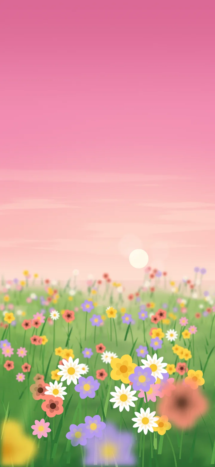Pink Wildflower Meadow wallpaper for iPhone and Android