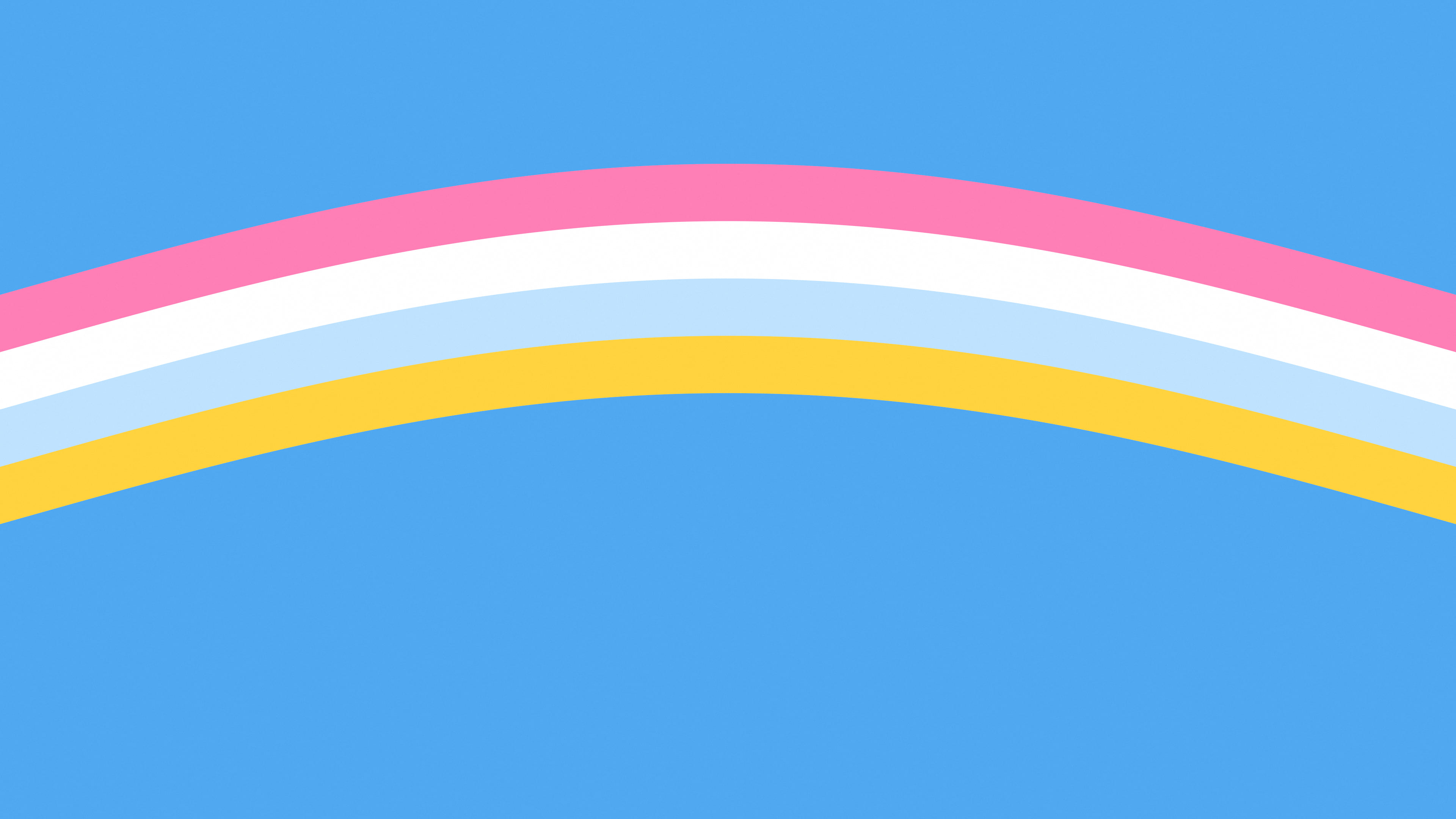 Preppy Blue and Pink Retro Stripe desktop wallpaper in 4K