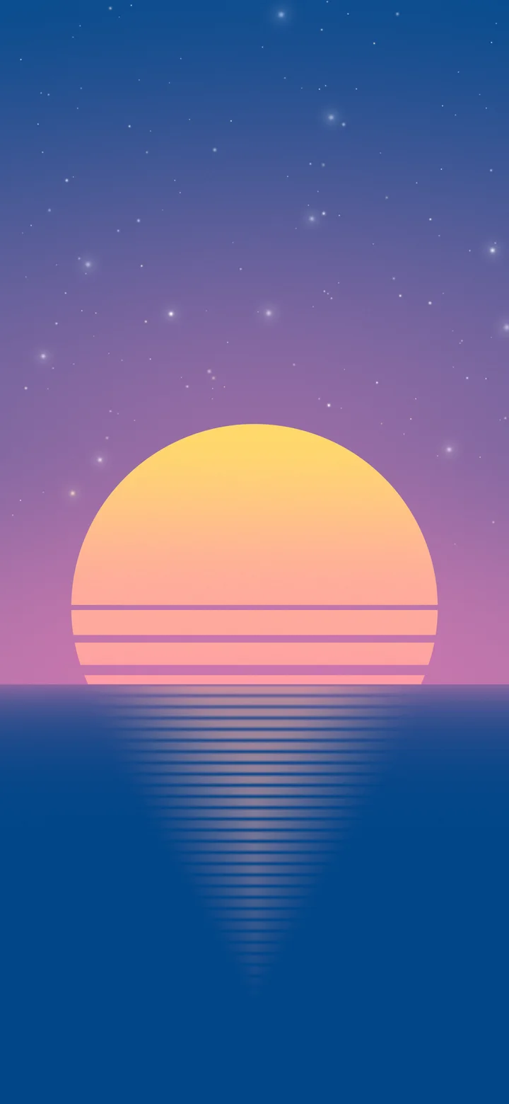 Preppy Blue and Pink Retro Striped Sun wallpaper for iPhone and Android