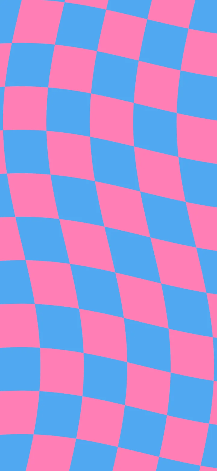 Preppy Blue and Pink Wavy Checkered wallpaper for iPhone and Android