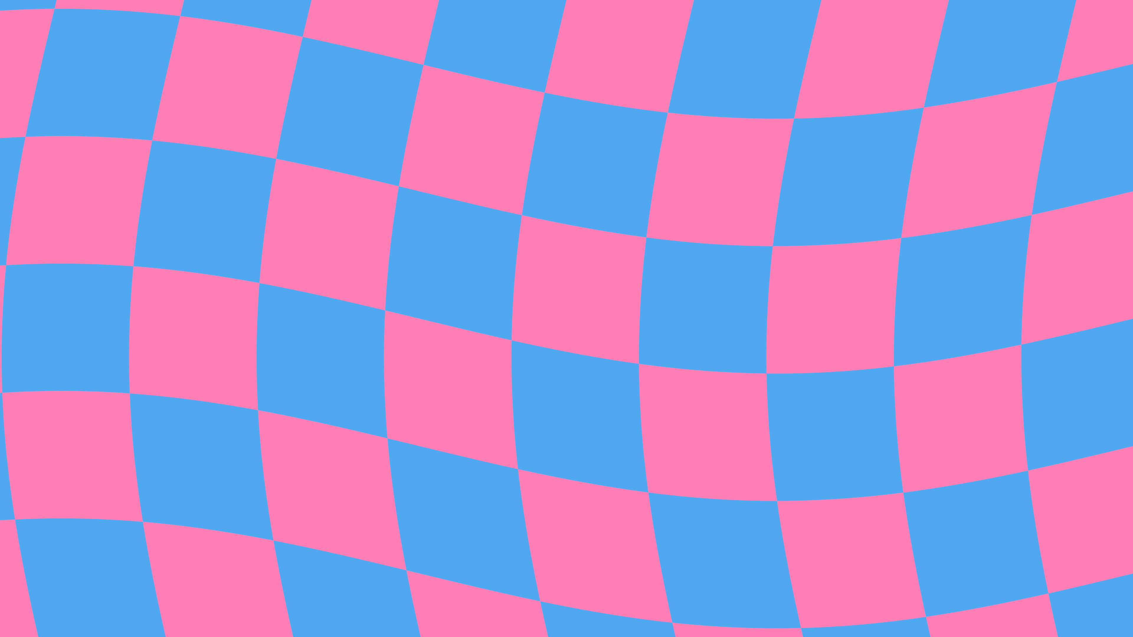 Preppy Blue and Pink Wavy Checkered desktop wallpaper in 4K