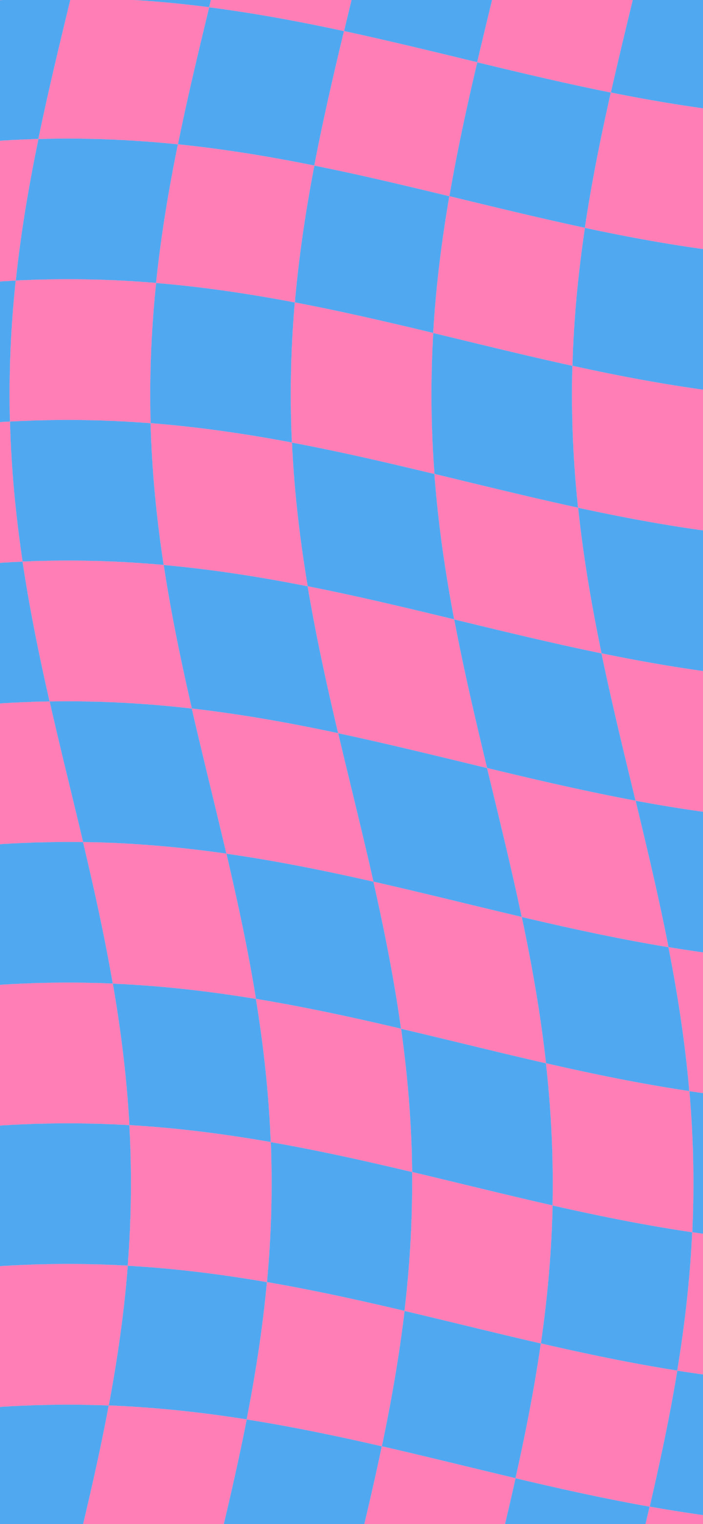 Preppy Blue and Pink Wavy Checkered wallpaper for iPhone and Android