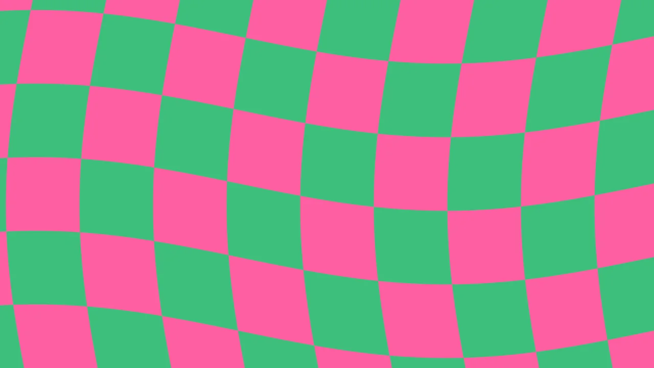 Preppy Pink and Green Wavy Checkered desktop wallpaper in 4K