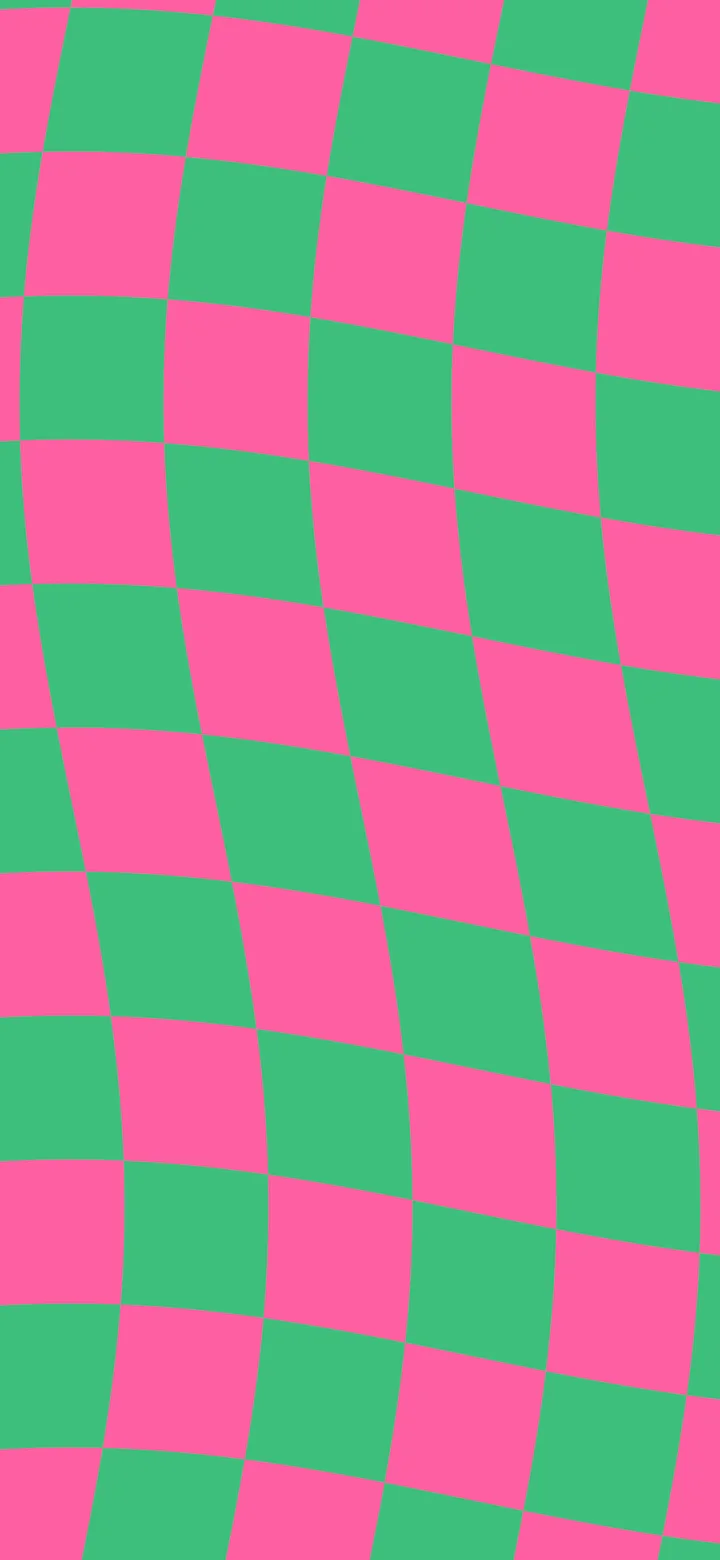 Preppy Pink and Green Wavy Checkered wallpaper for iPhone and Android