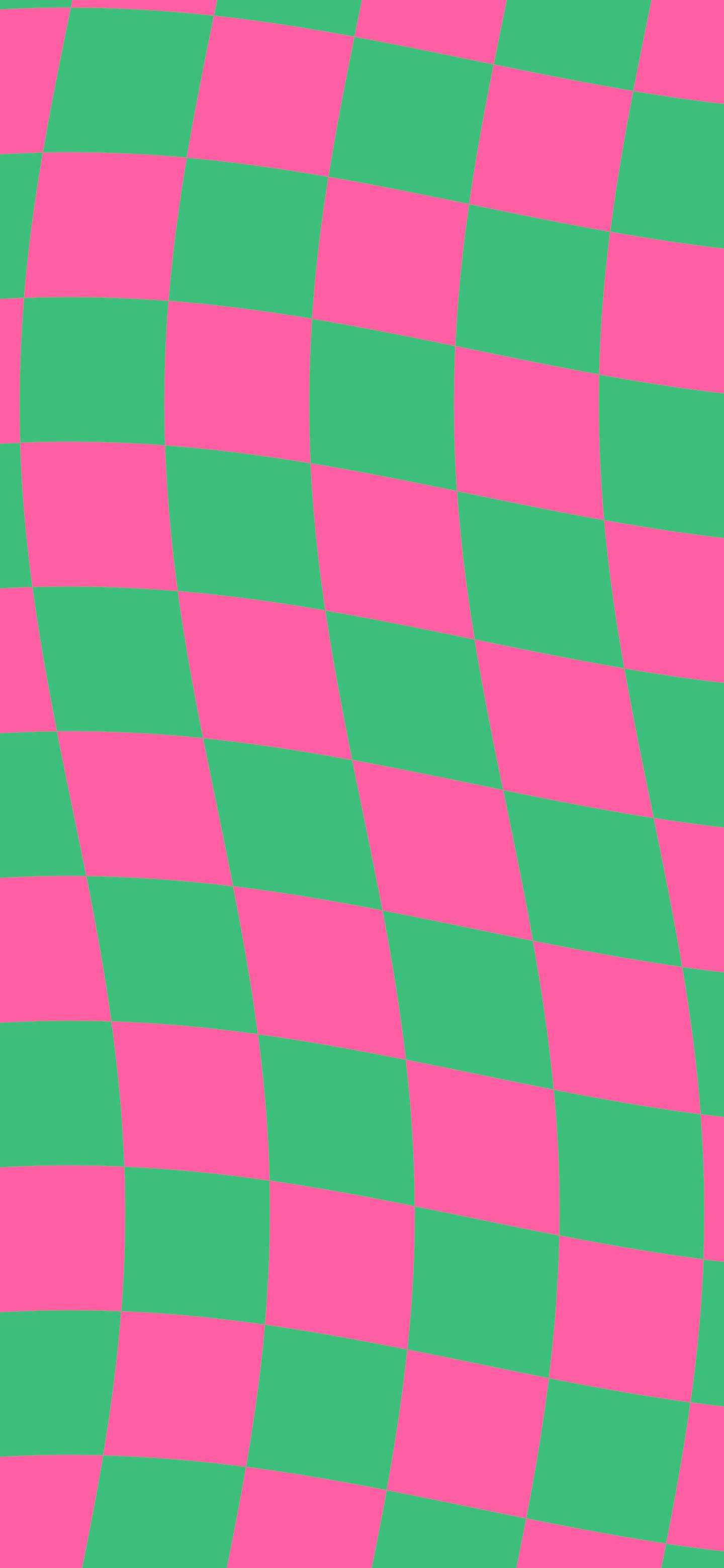 Preppy Pink and Green Wavy Checkered wallpaper for iPhone and Android