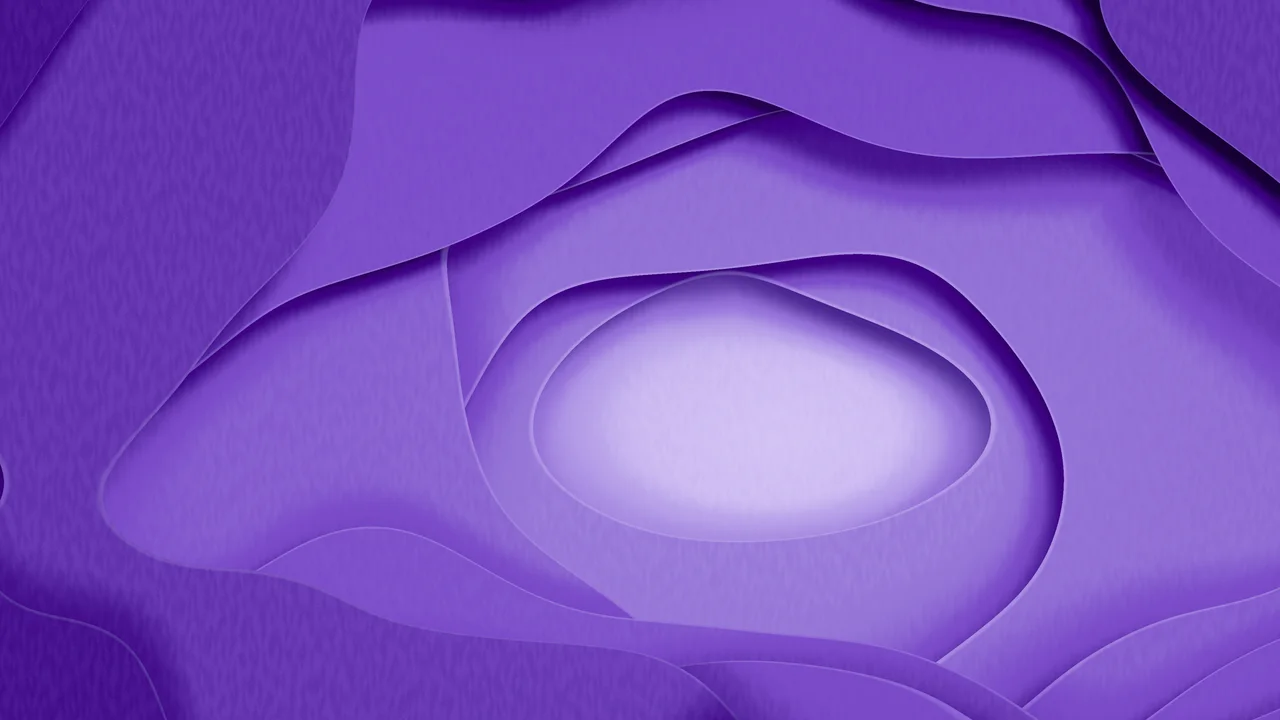 Purple 3D Layered Paper Cut desktop wallpaper in 4K