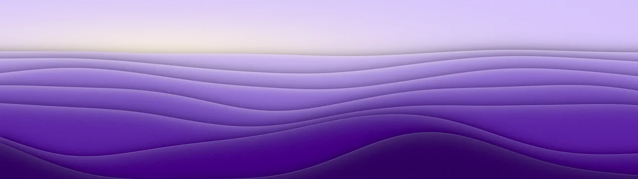 Purple 3D Paper Cut Abstract Layers dual monitor wallpaper, 7680 × 2160