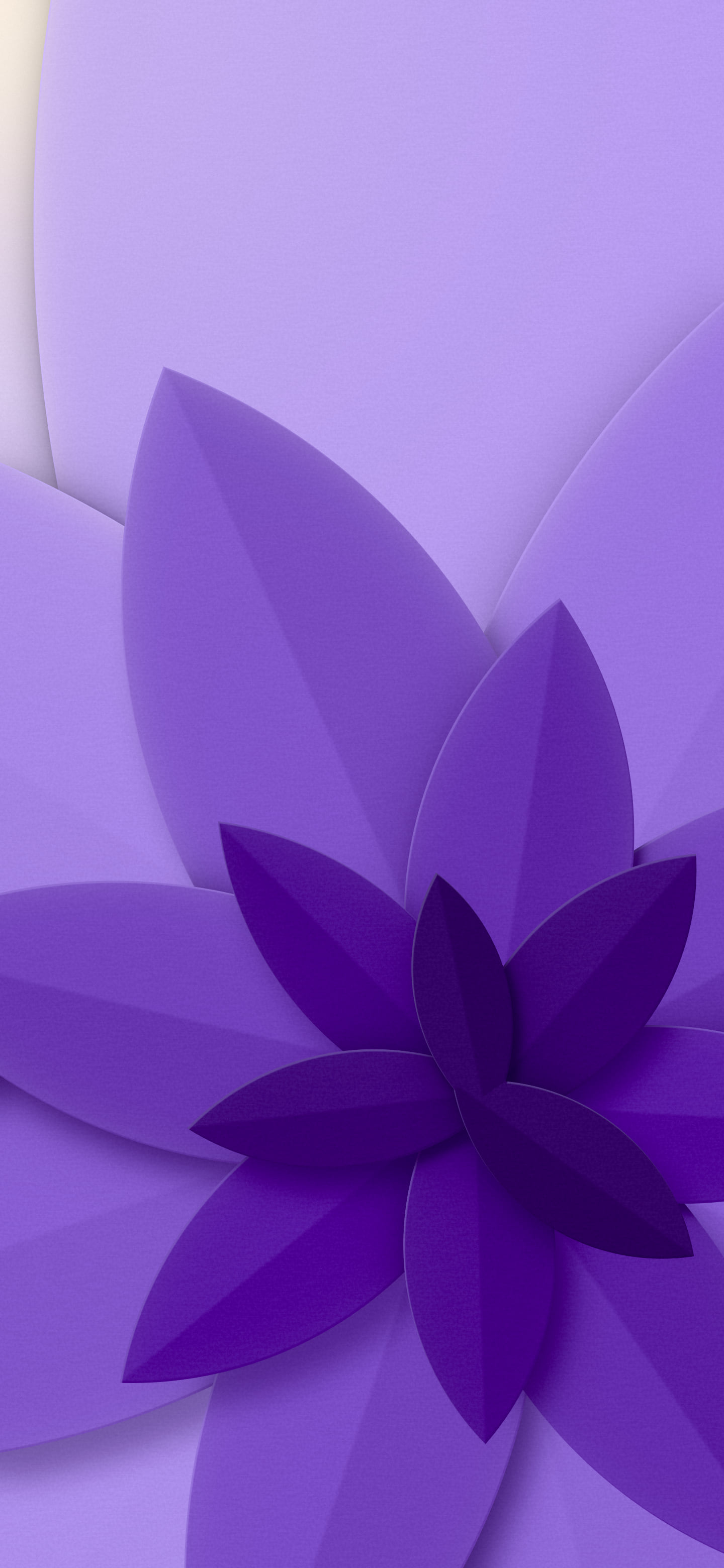Purple 3D Paper Cut Abstract Petals wallpaper for iPhone and Android