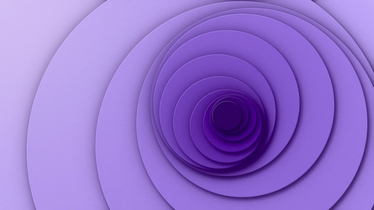 Purple 3D Paper Cut Abstract Whirl desktop wallpaper in 4K