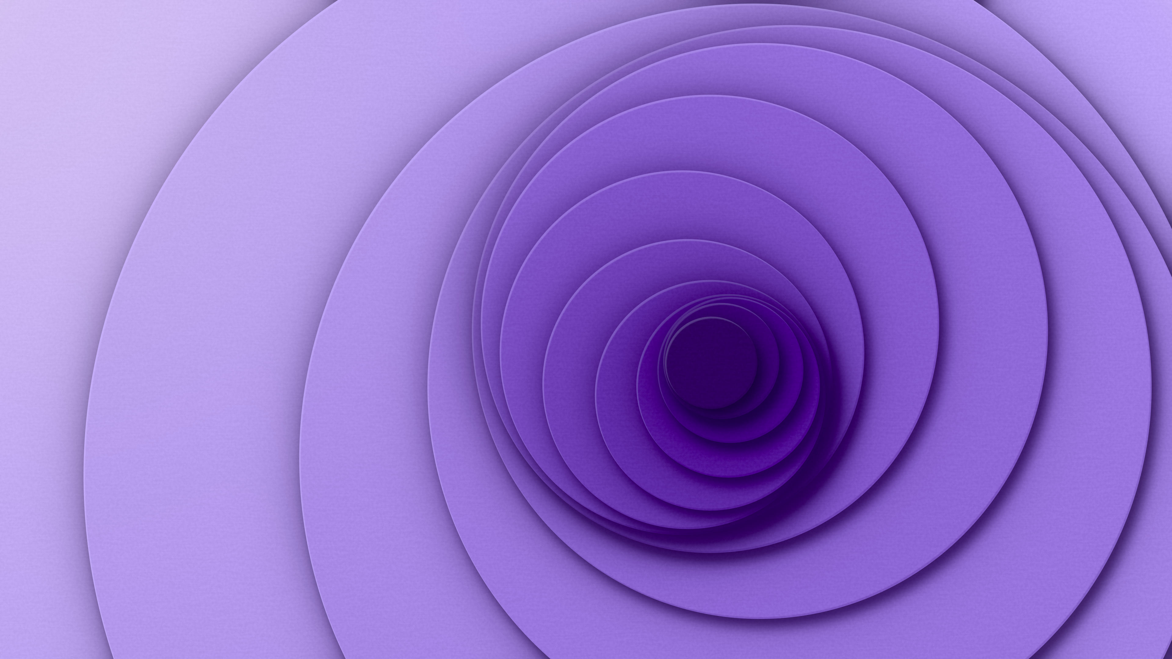 Purple 3D Paper Cut Abstract Whirl desktop wallpaper in 4K