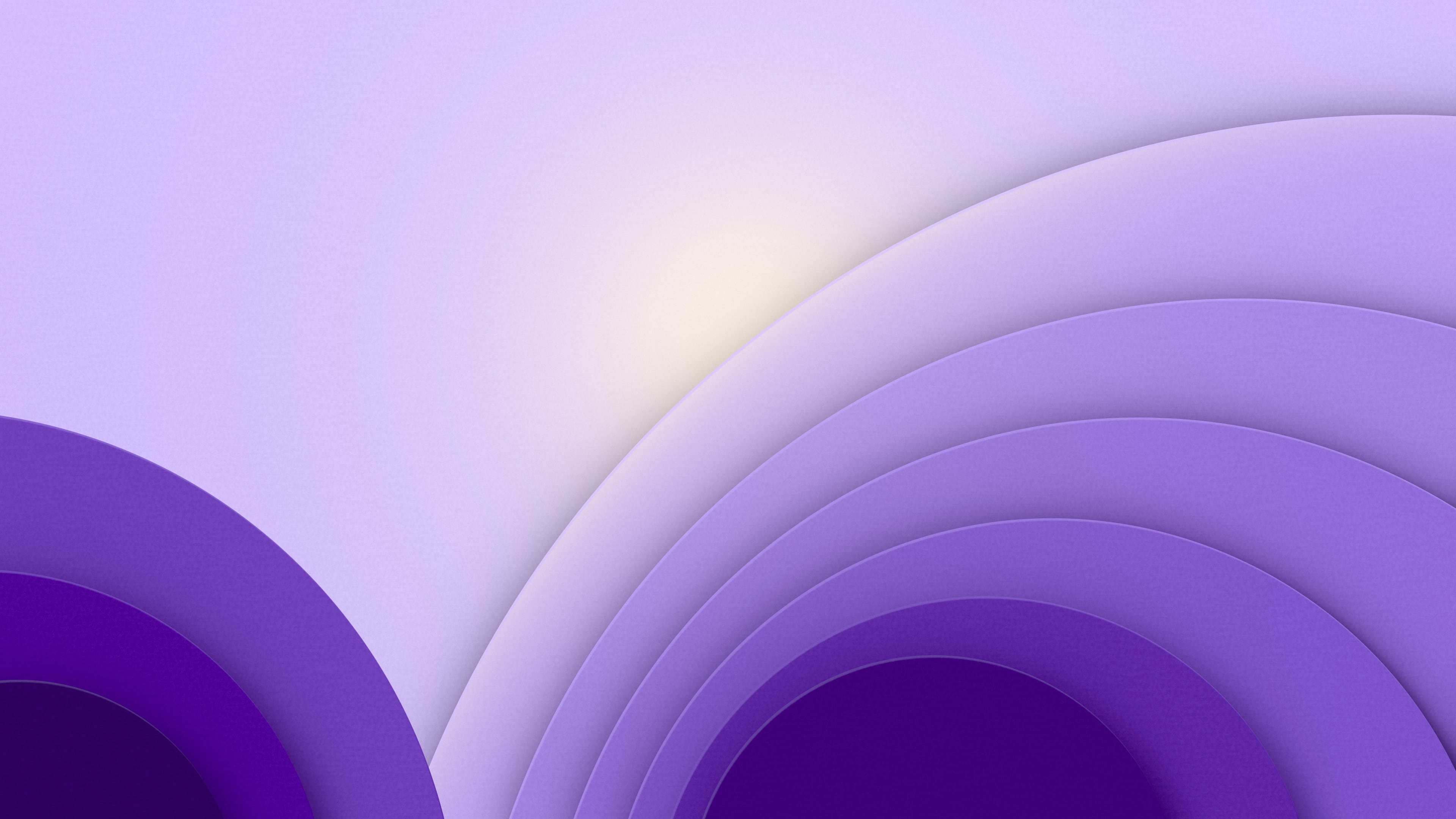 Purple 3D Paper Cut Geometric Circles desktop wallpaper in 4K