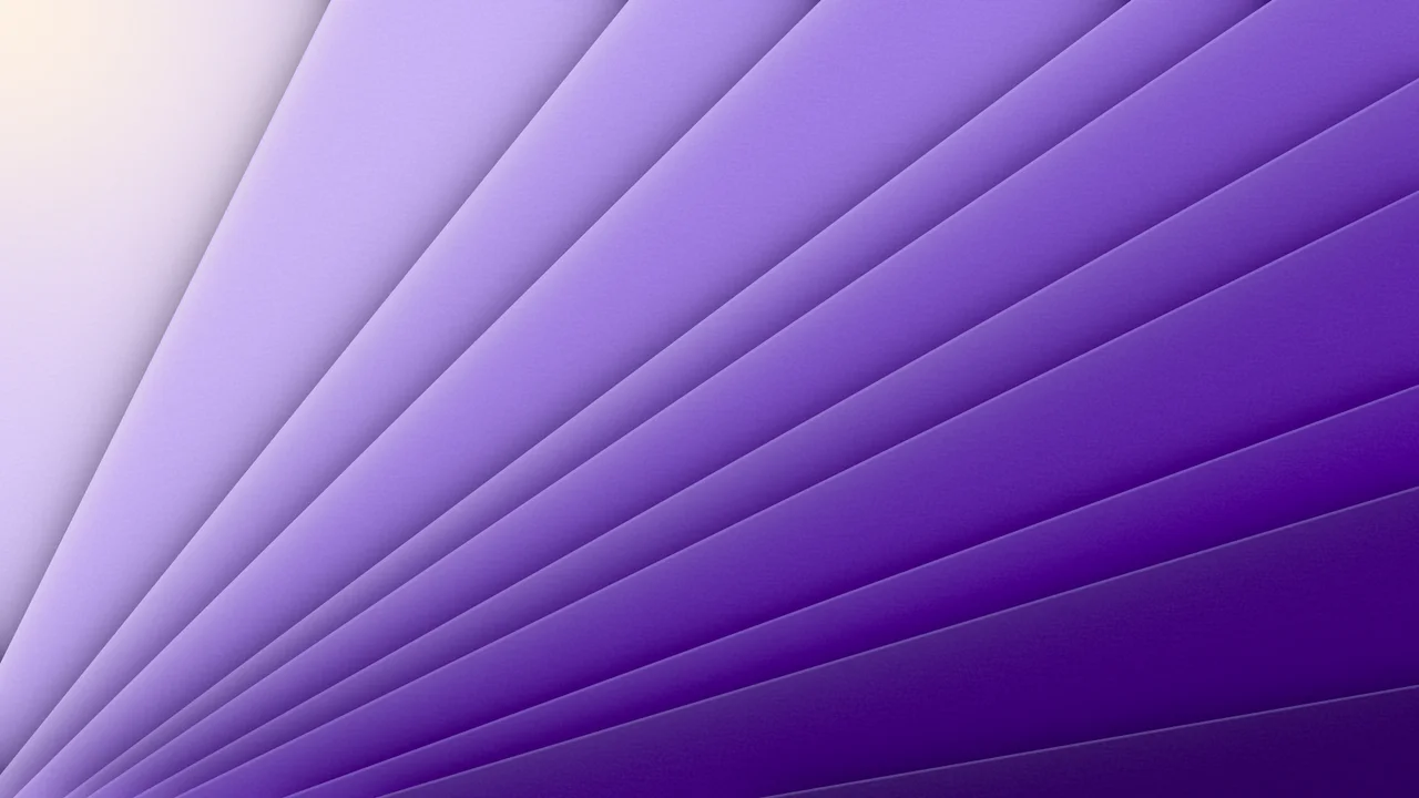 Purple 3D Paper Cut Geometric Fan desktop wallpaper in 4K