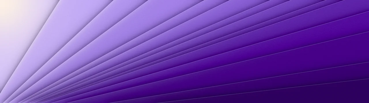 Purple 3D Paper Cut Geometric Fan dual monitor wallpaper, 7680 × 2160