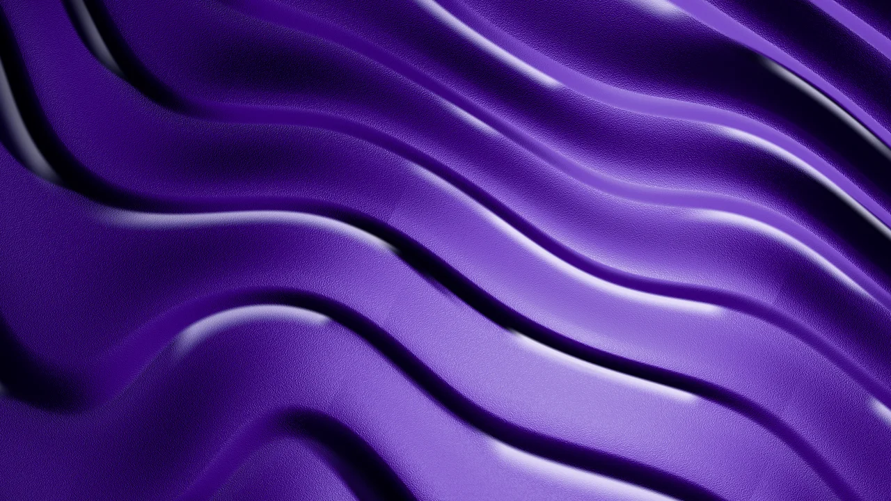 Purple 3D Wave Lines desktop wallpaper in 4K