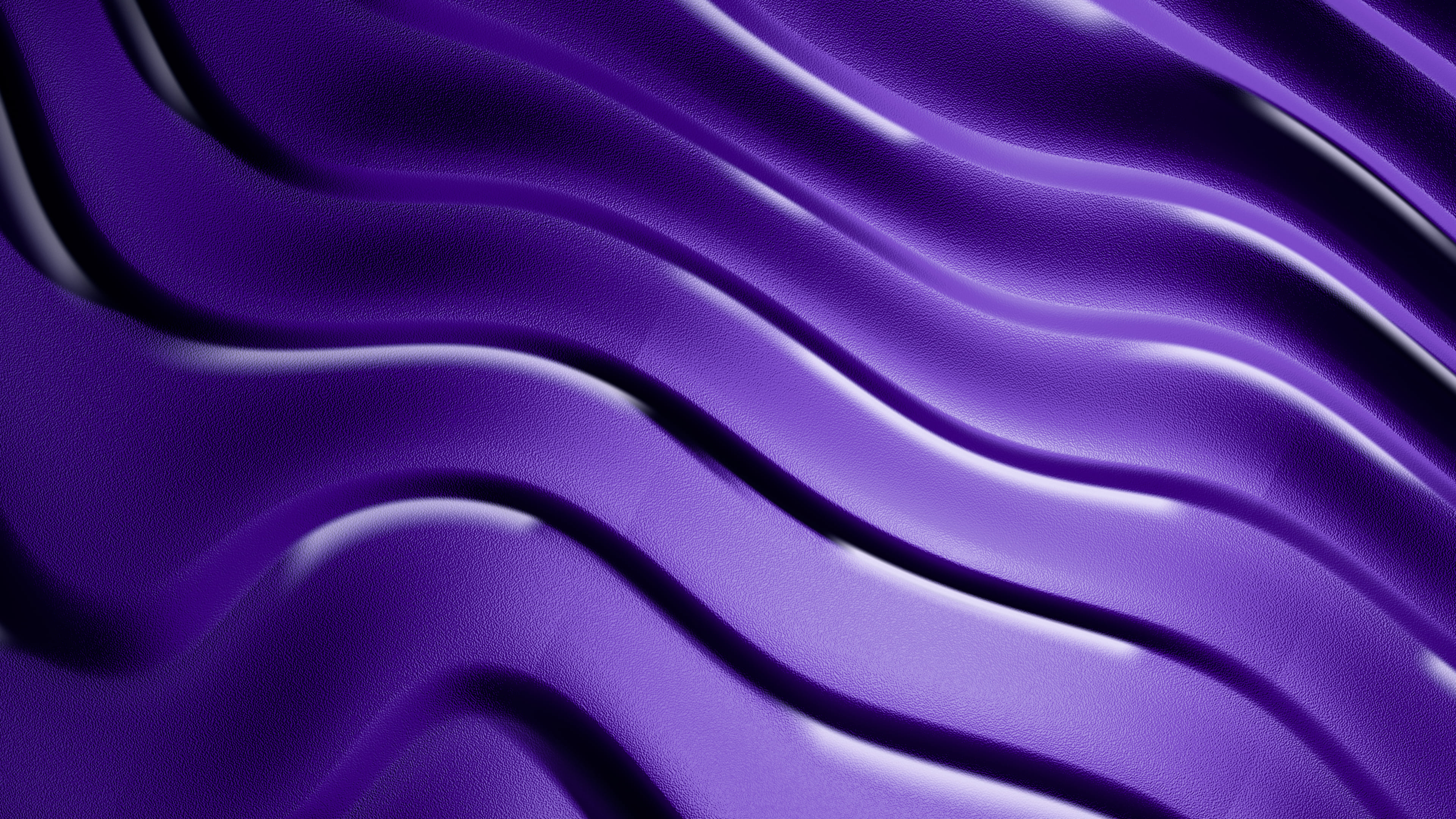 Purple 3D Wave Lines desktop wallpaper in 4K