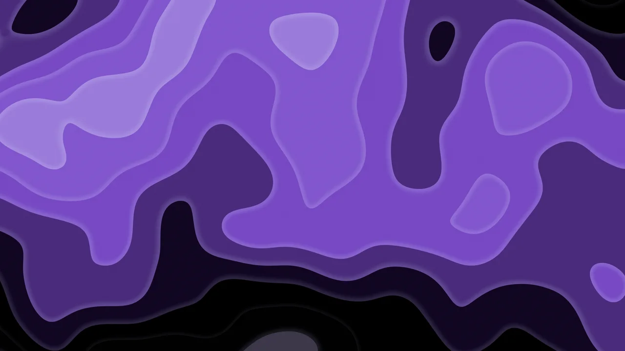 Purple and Black Layered Topographic desktop wallpaper in 4K
