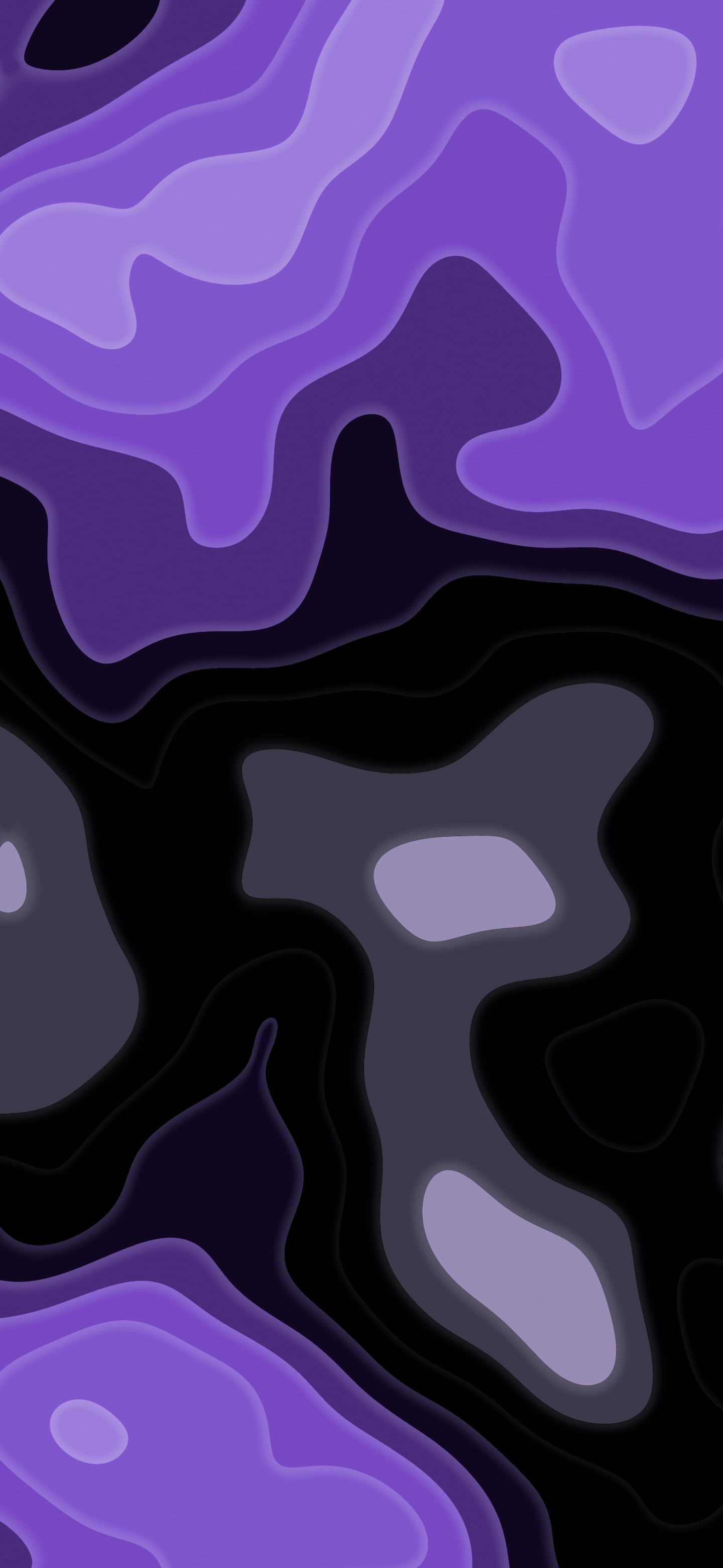 Purple and Black Layered Topographic wallpaper for iPhone and Android