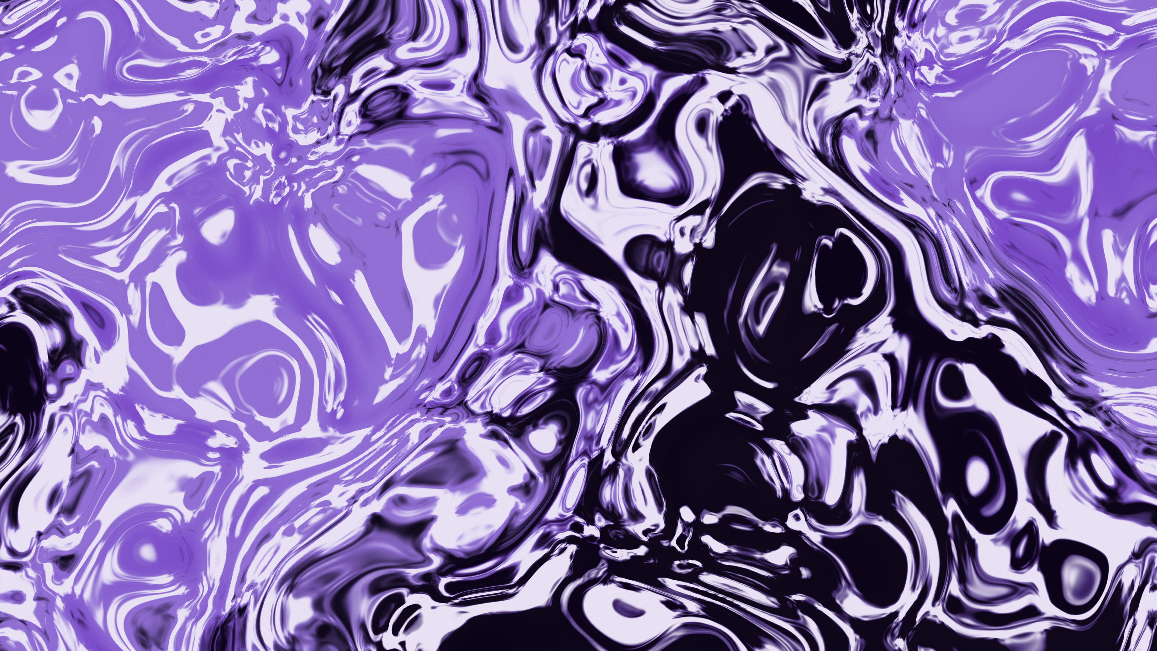 Purple and Black Liquid Marble desktop wallpaper in 4K