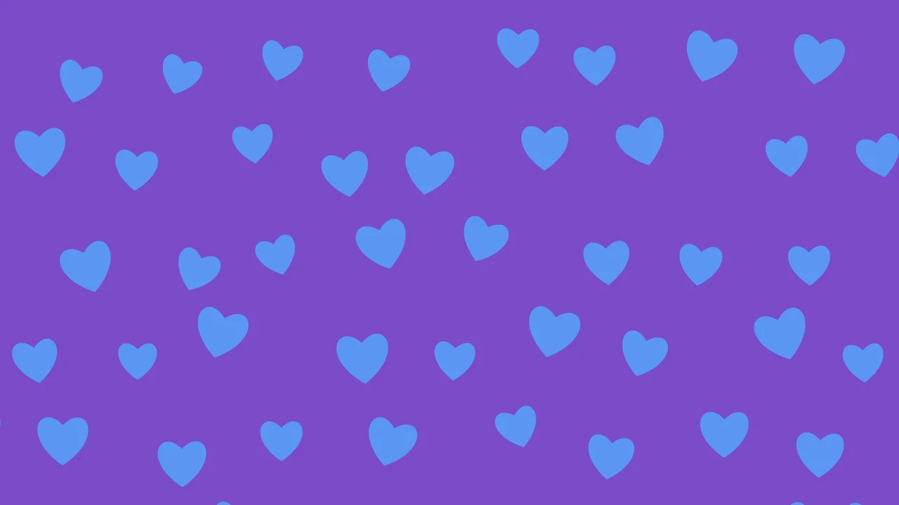 Purple and Blue Heart Pattern desktop wallpaper in 4K