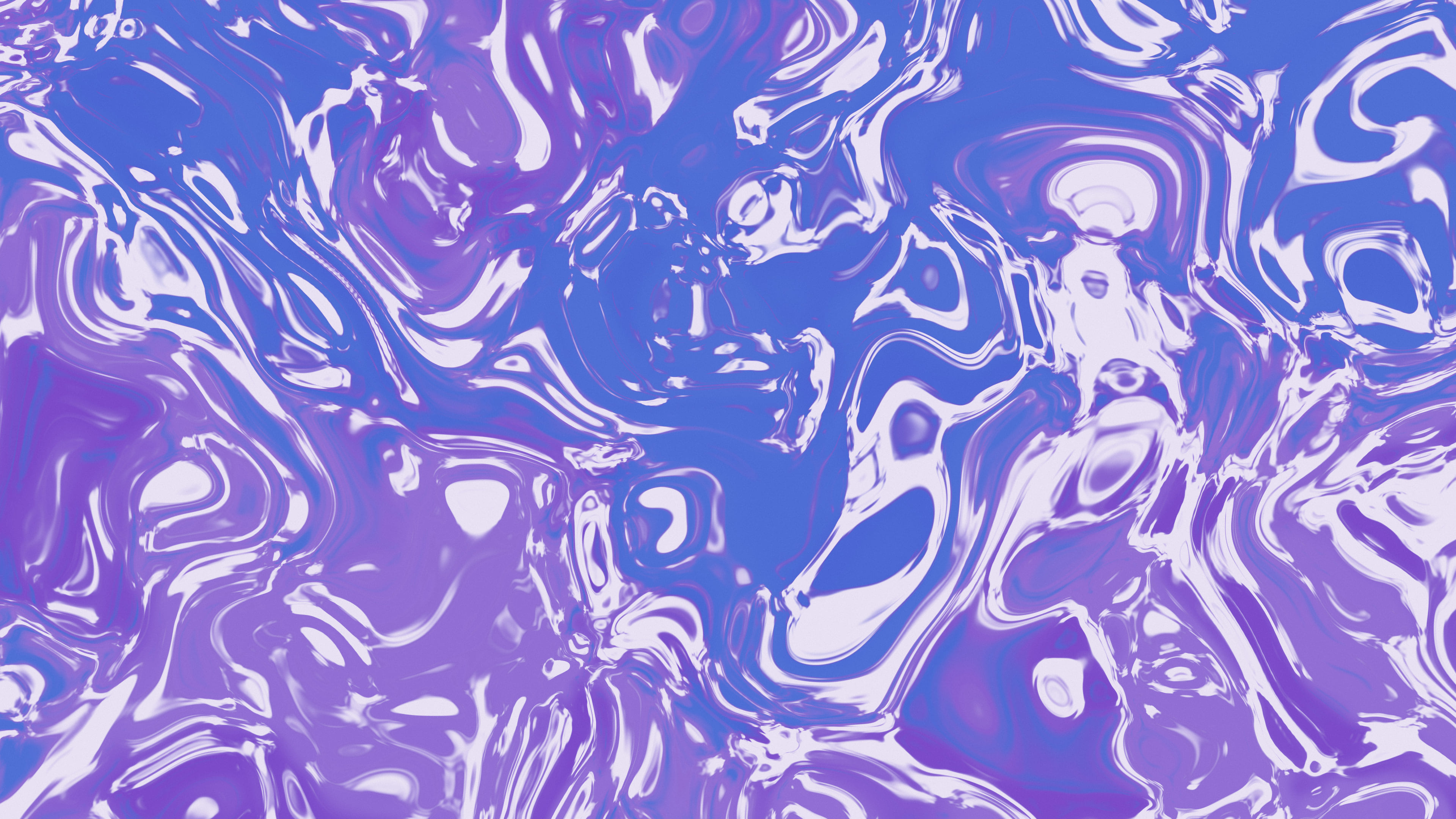 Purple and Blue Liquid Marble desktop wallpaper in 4K