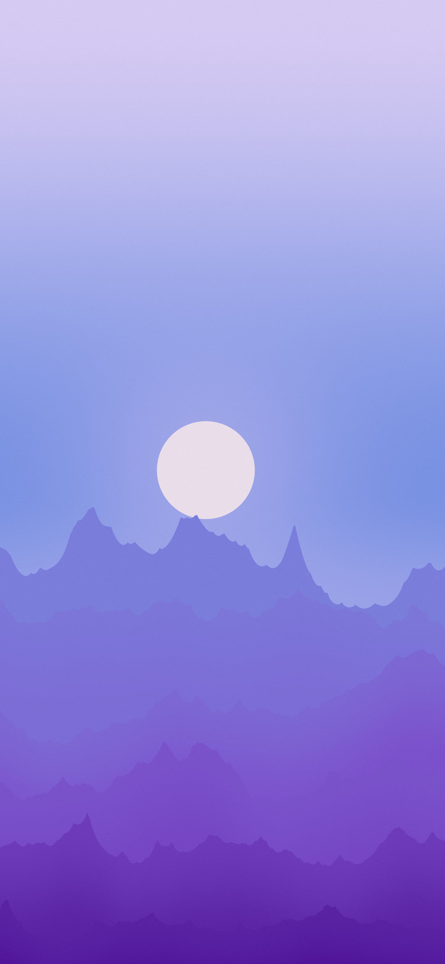 Purple and Blue Minimalist Mountain Landscape wallpaper for iPhone and Android