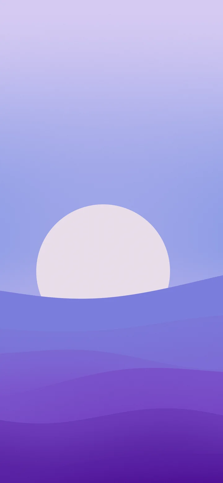 Purple and Blue Minimalist Sunset Hills wallpaper for iPhone and Android
