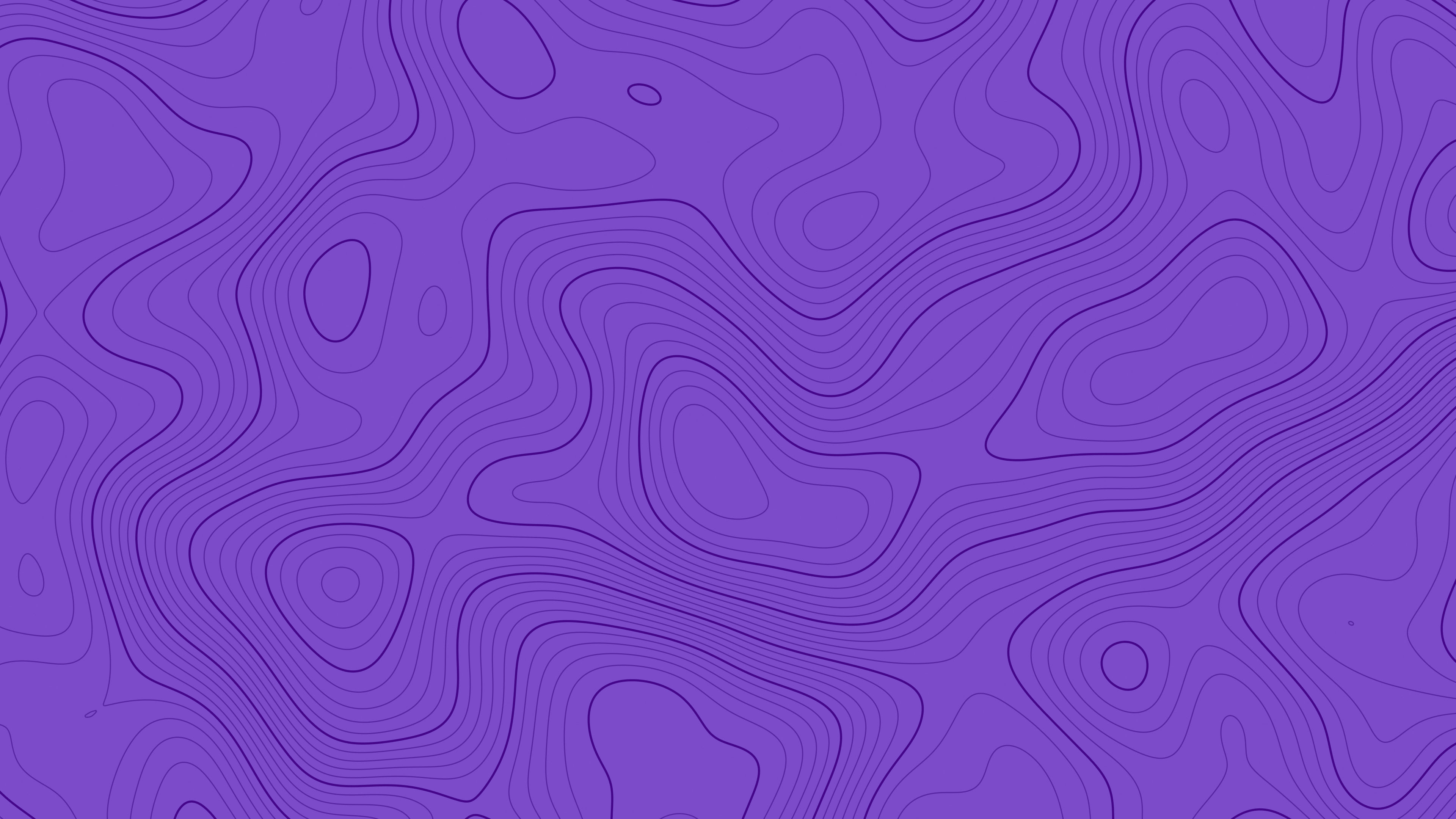 Purple and Blue Topographic Line desktop wallpaper in 4K