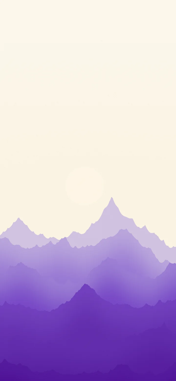 Purple and Cream Minimalist Mountain Landscape wallpaper for iPhone and Android
