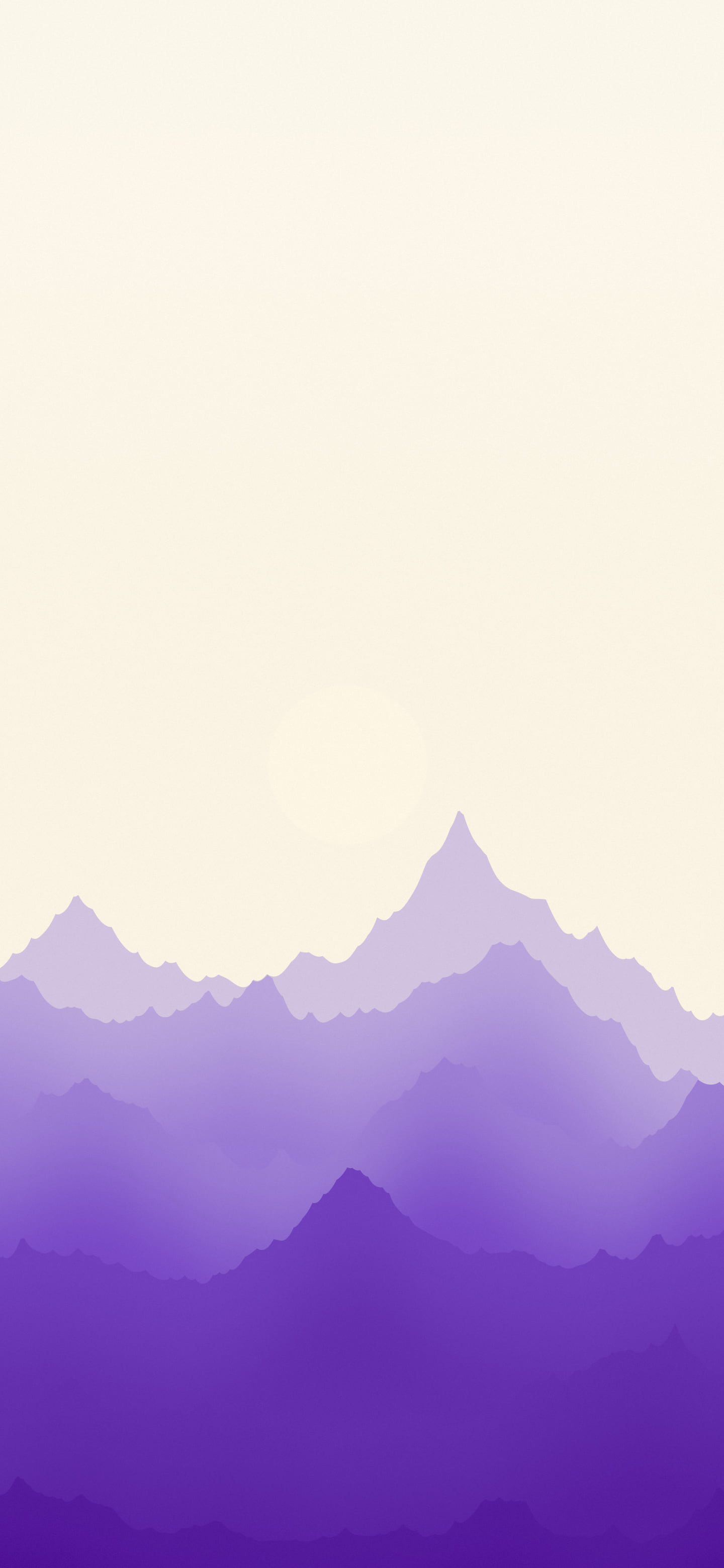 Purple and Cream Minimalist Mountain Landscape wallpaper for iPhone and Android