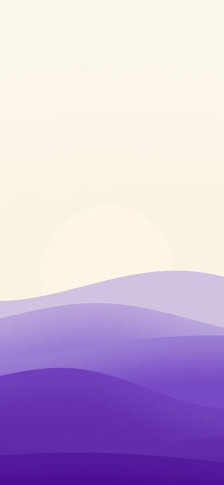 Purple and Cream Minimalist Sunset Hills wallpaper for iPhone and Android
