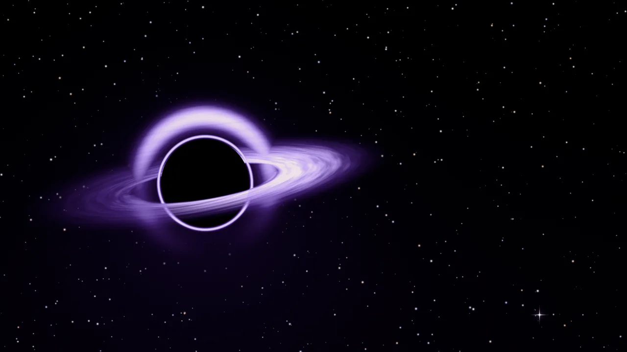 Purple Black Hole desktop wallpaper in 4K