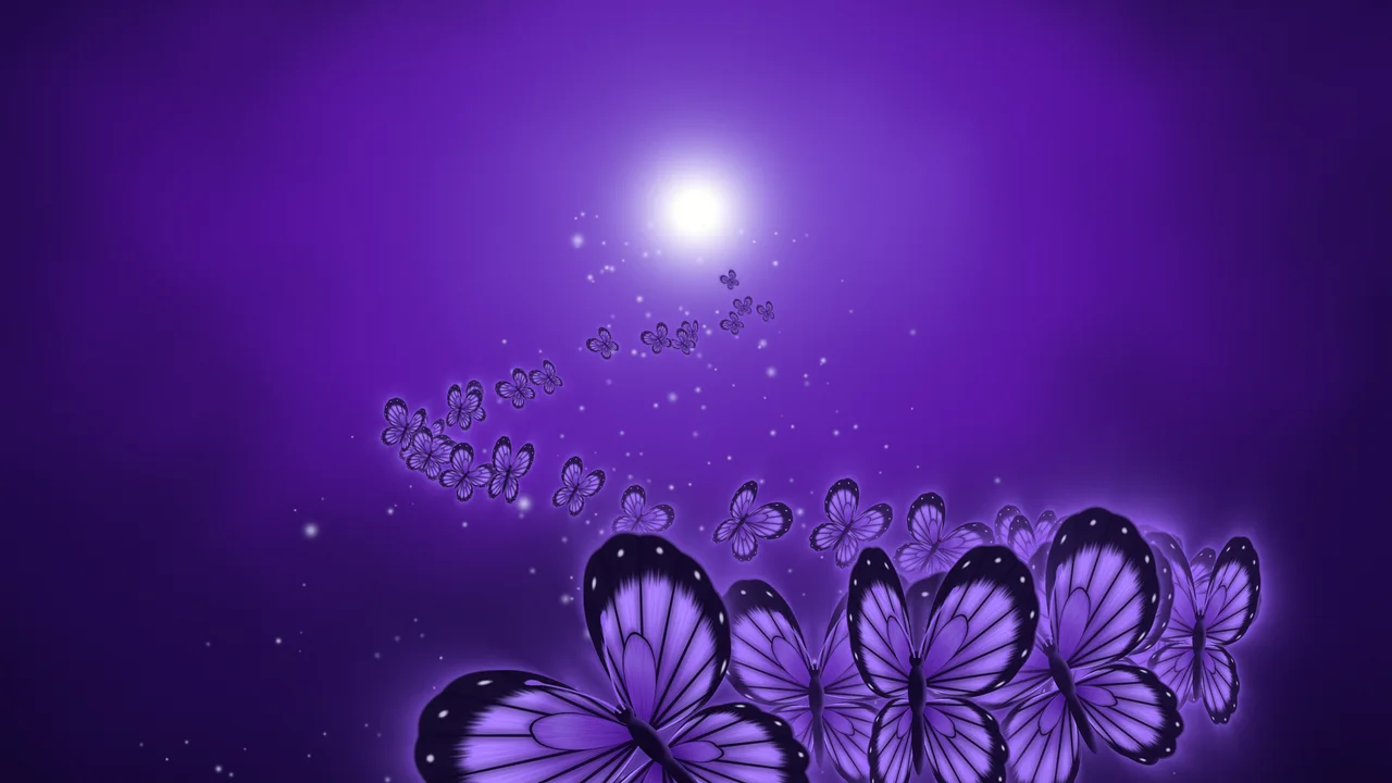 Purple Butterfly Swarm desktop wallpaper in 4K