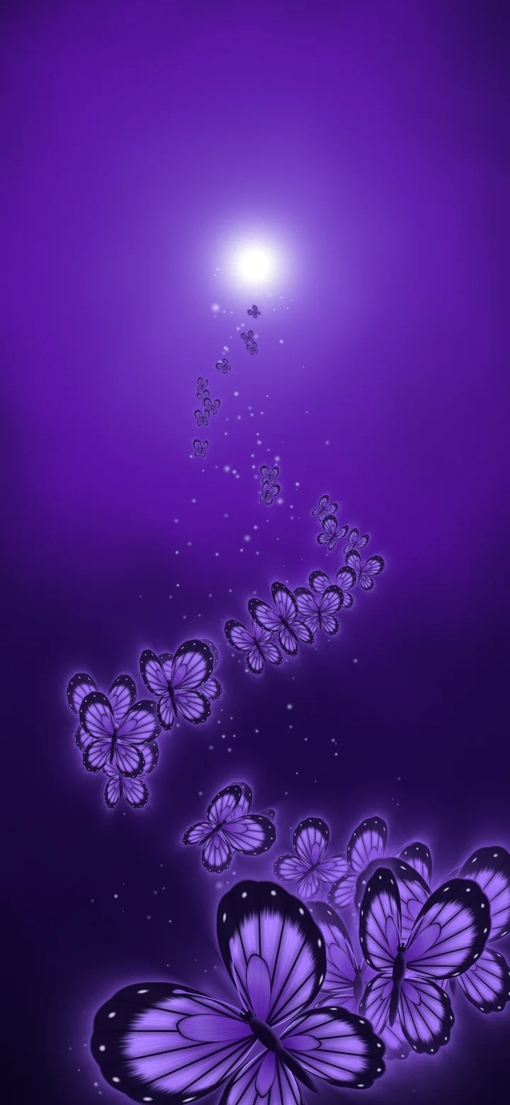 Purple Butterfly Swarm wallpaper for iPhone and Android