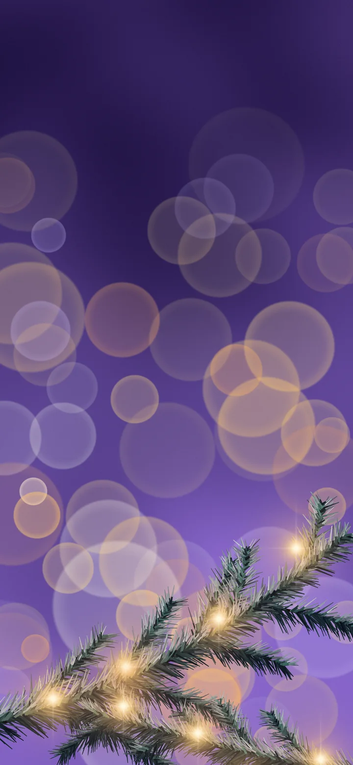Purple Christmas Lights Bokeh wallpaper for iPhone and Android
