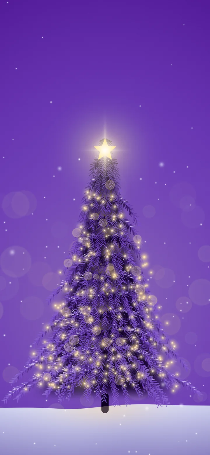 Purple Christmas Tree wallpaper for iPhone and Android