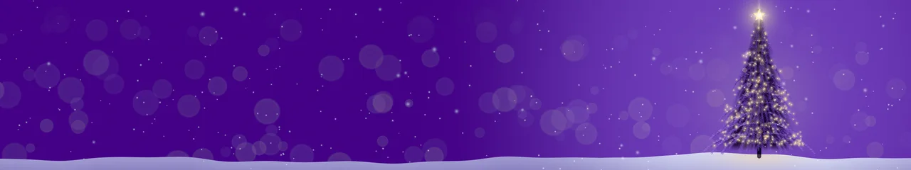 Purple Christmas Tree triple monitor wallpaper, 7680 × 1440