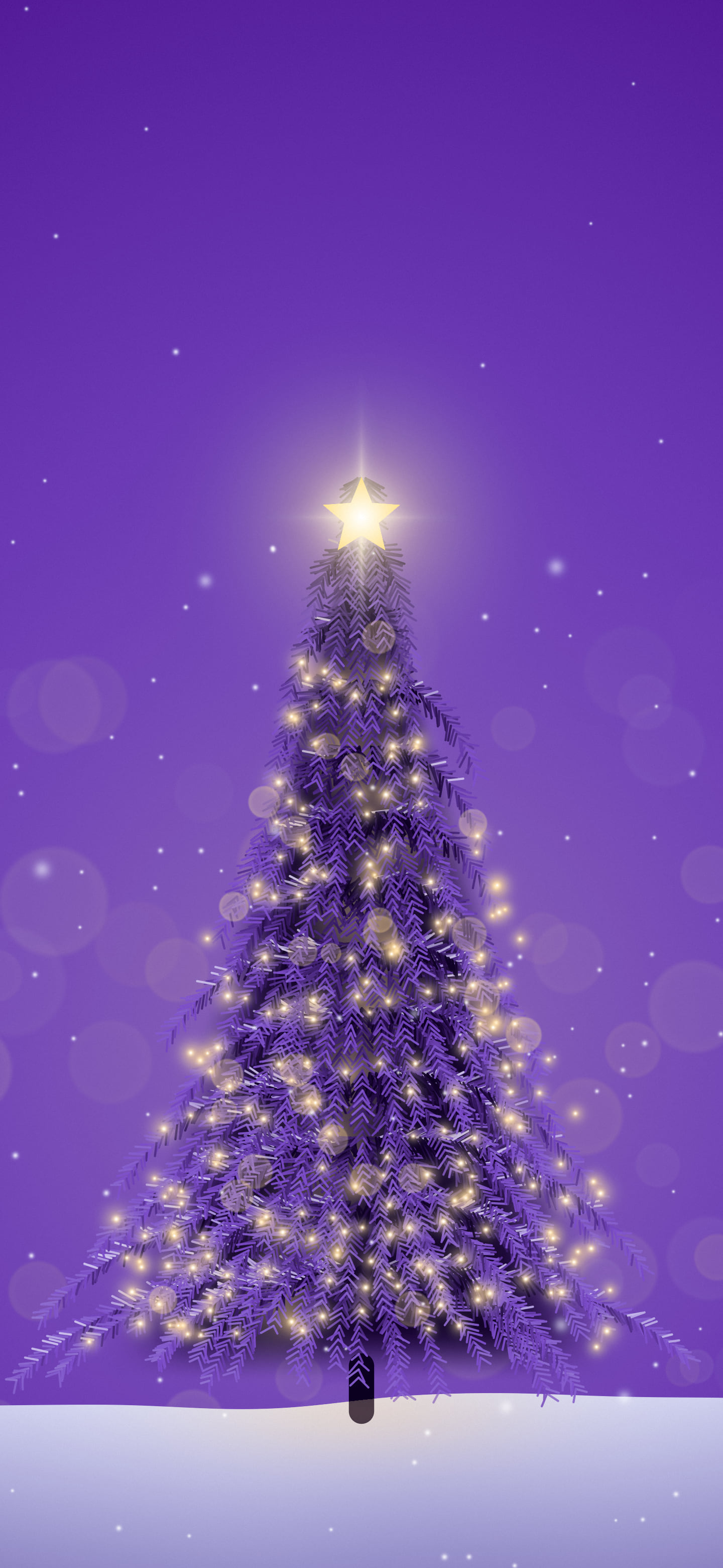 Purple Christmas Tree wallpaper for iPhone and Android