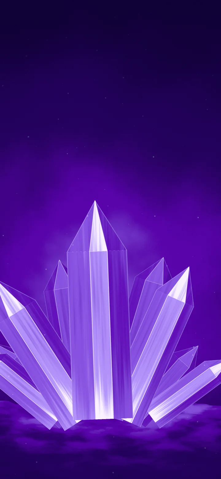 Purple Crystal Cluster wallpaper for iPhone and Android