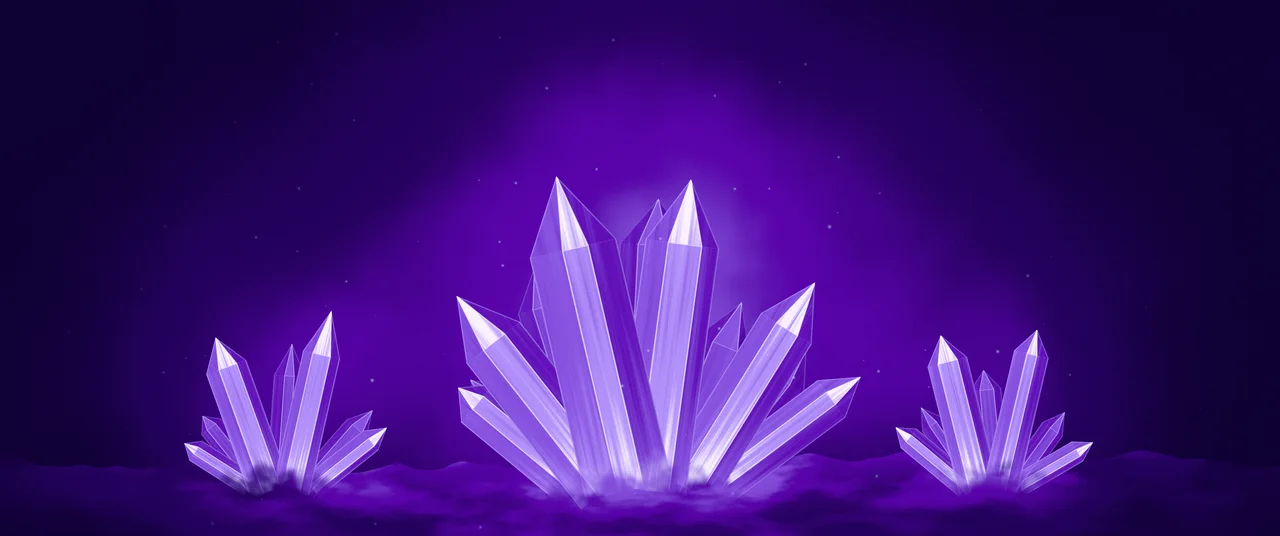 Purple Crystal Cluster ultrawide wallpaper, 3440 × 1440