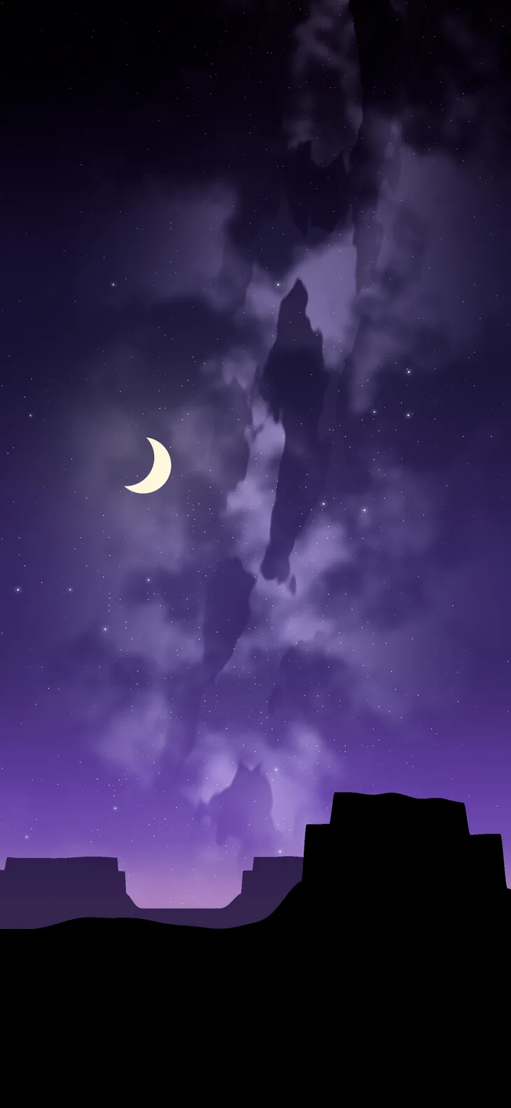 Purple Desert Night Sky wallpaper for iPhone and Android