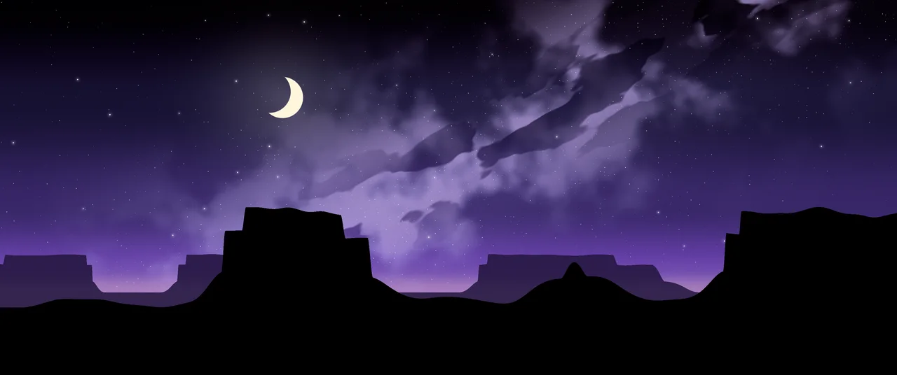 Purple Desert Night Sky ultrawide wallpaper, 3440 × 1440