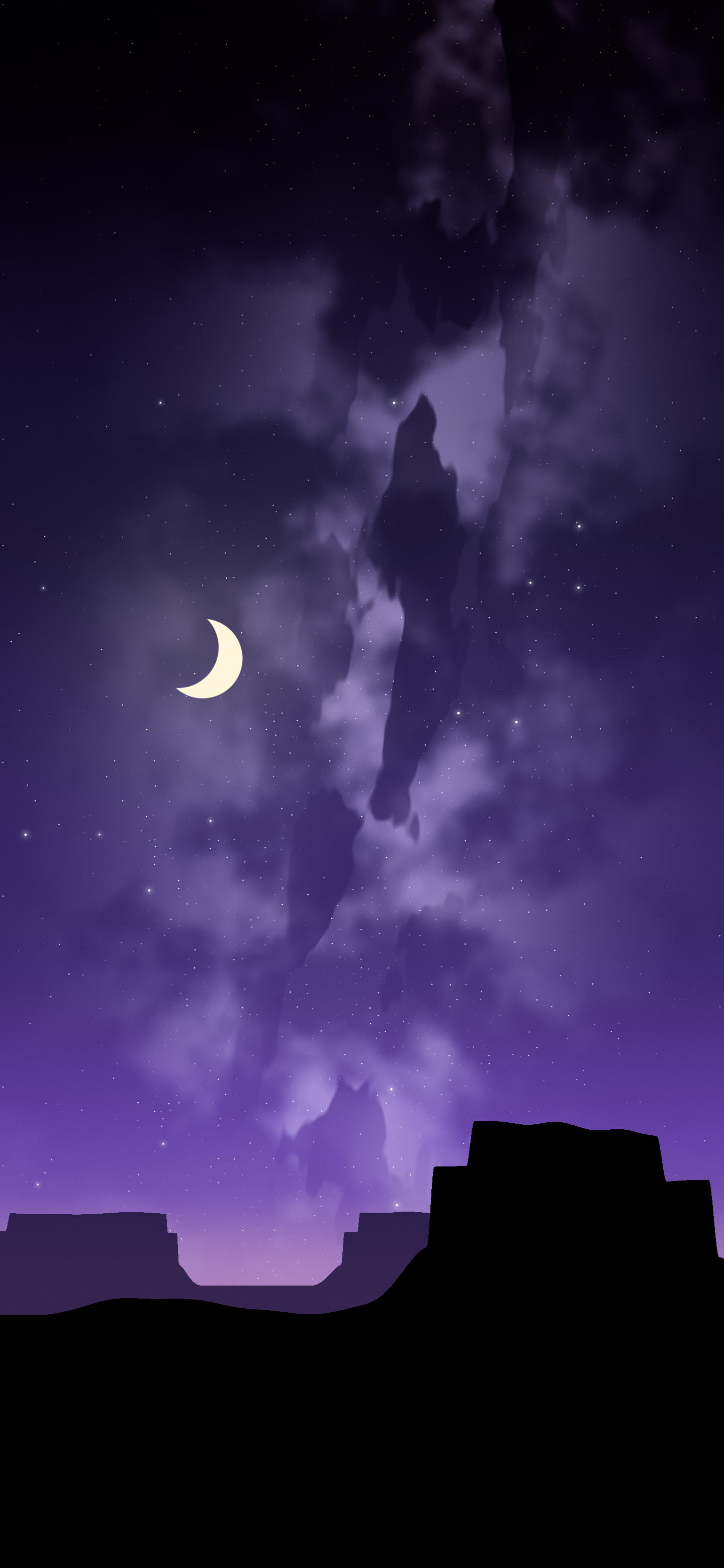 Purple Desert Night Sky wallpaper for iPhone and Android