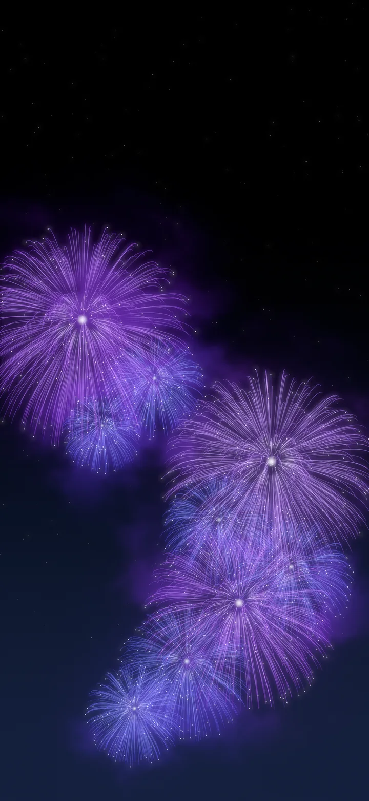 Purple Fireworks Finale wallpaper for iPhone and Android